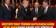 Beştepe'deki Adli Yıl Açılış Töreni'ne katılmayacağını açıklayan baro sayısı 41'e yükseldi
