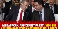 Ali Babacan, AKP’den istifa etti: Yeni bir çalışma başlatmak kaçınılmaz hale geldi