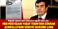 MEB Müsteşarı Yusuf Tekin'den Gökhan Açıkkollu'nun göreve iadesine çark