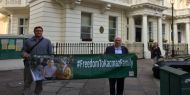 Pakistan'ın Londra Büyükelçiliği önünde Kaçmaz ailesi protestosu!