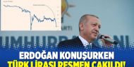 Erdoğan konuşurken Türk Lirası eridi