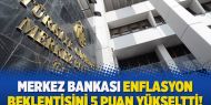 Merkez Bankası enflasyon beklentisini 5 puan yükseltti!