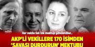 AKP'li vekillere 170 isimden 'Savaşı durdurun' mektubu