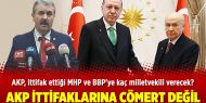 AKP ittifaklarına cömert değil