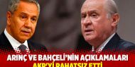 Arınç ve Bahçeli’nin açıklamaları AKP'yi rahatsız etti