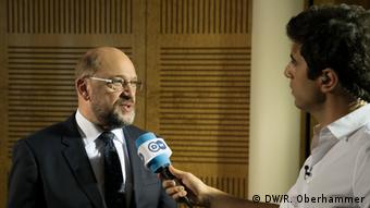 Deutschland wählt DW Interview mit Martin Schulz (DW/R. Oberhammer)